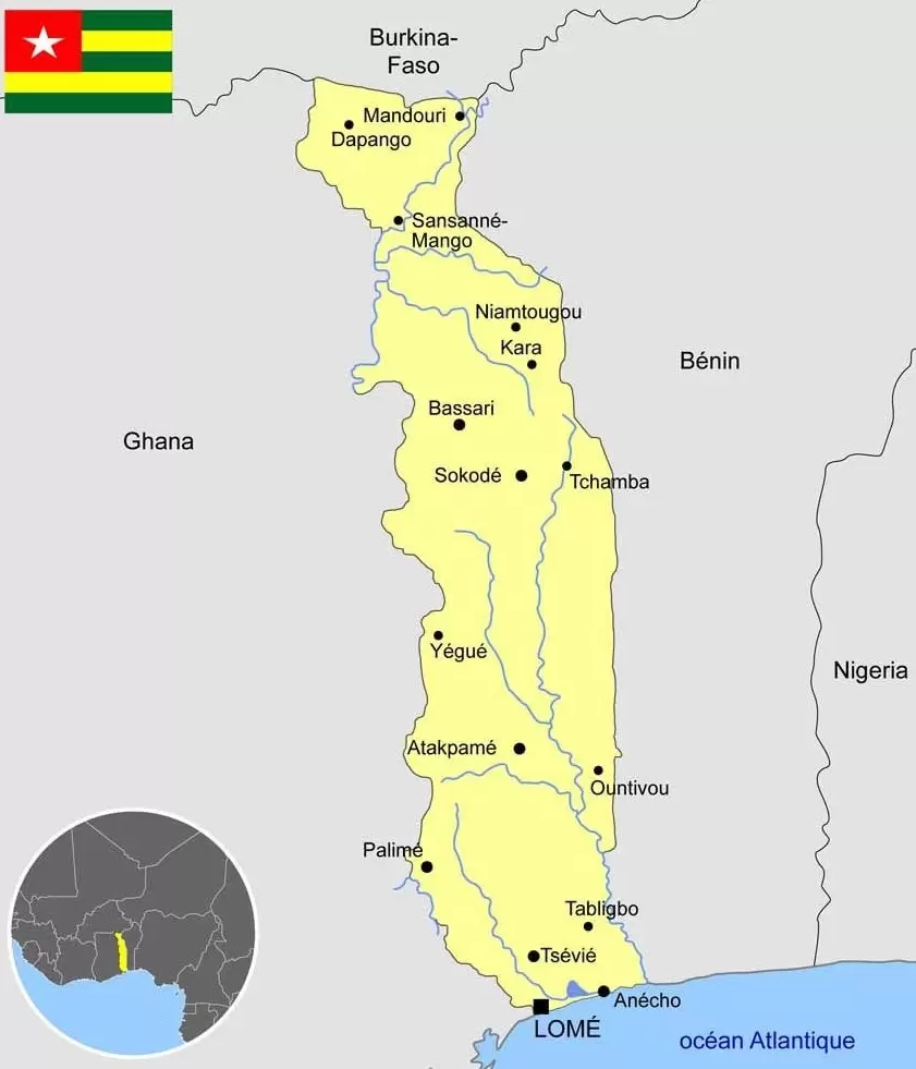 Carte du Togo